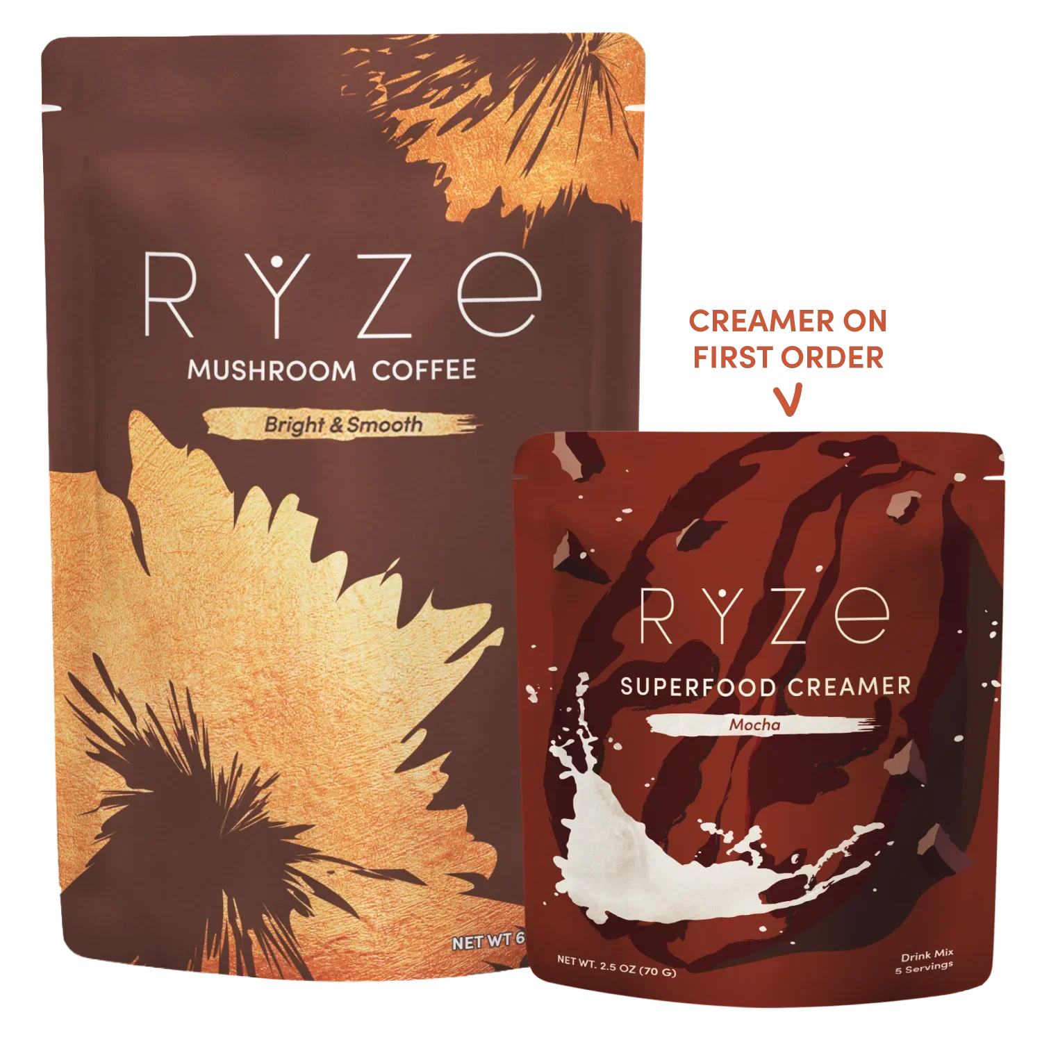 Mushroom Coffee + Mocha Creamer Set A3