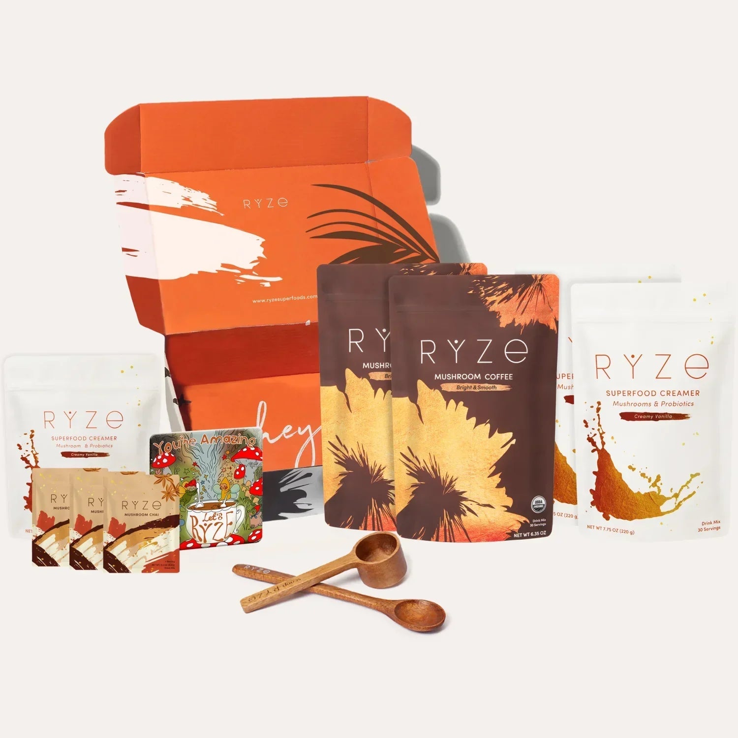RYZE Lovers Gift Set: 2 Coffees + 2 Creamers J4