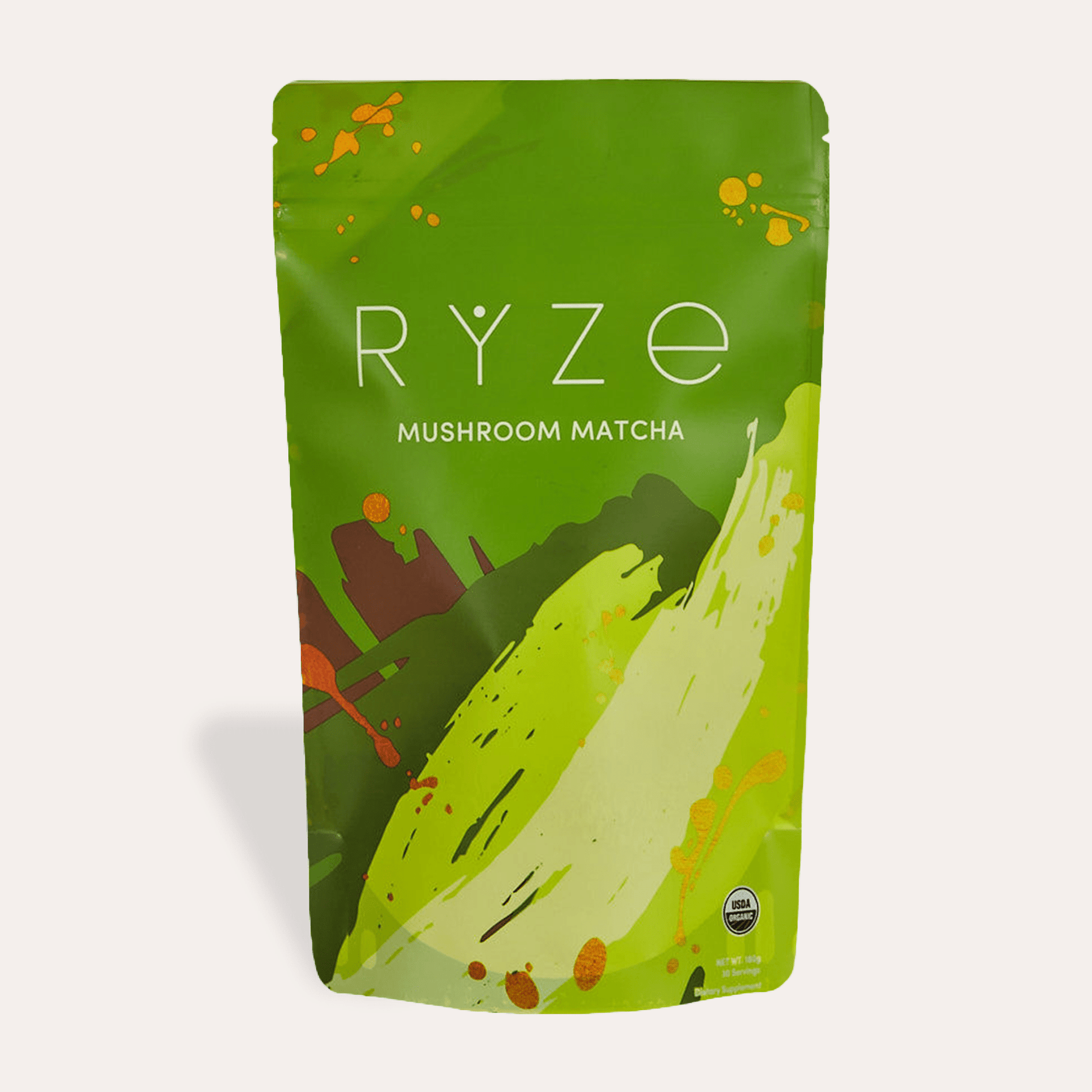 RYZE Mushroom Matcha - with 6 Organic Adaptogenic Mushrooms Grown In USA and Ceremonial-Grade Japanese Matcha A1