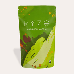 RYZE Mushroom Matcha - with 6 Organic Adaptogenic Mushrooms Grown In USA and Ceremonial-Grade Japanese Matcha A1